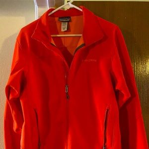 Patagonia orange waterproof shell